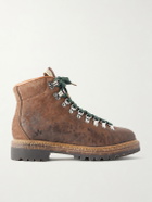 Visvim - Whymper Folk Distressed Leather Lace-Up Boots - Brown