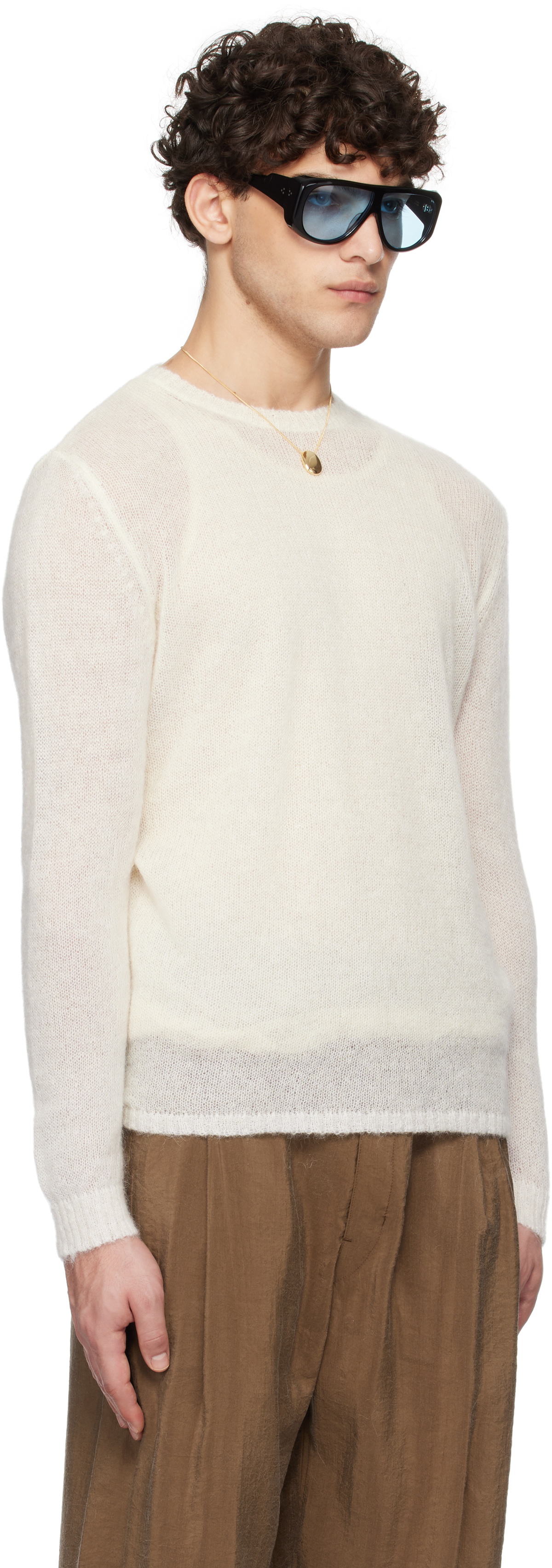 Paloma Wool Off White Fine Champions Sweater