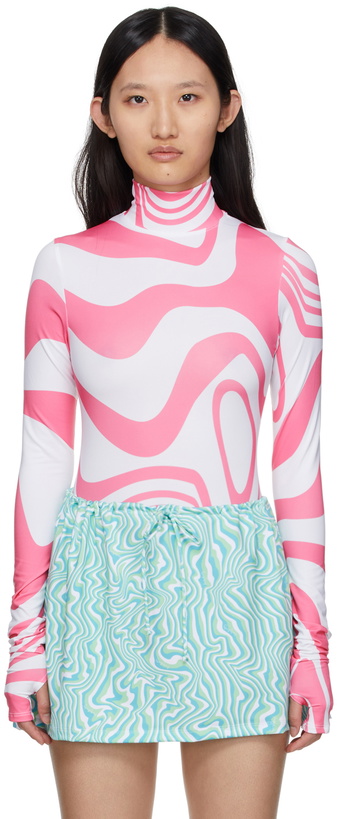 Photo: FENSI SSENSE Exclusive White & Pink Oraculo Bodysuit