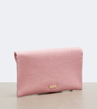 Aquazzura Botanica appliqué raffia clutch