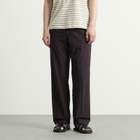 Auralee Men's Garment-Dyed Shuttle Weather Trouser in Dark Brown