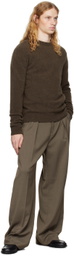 Filippa K Taupe Wide Wool Trousers