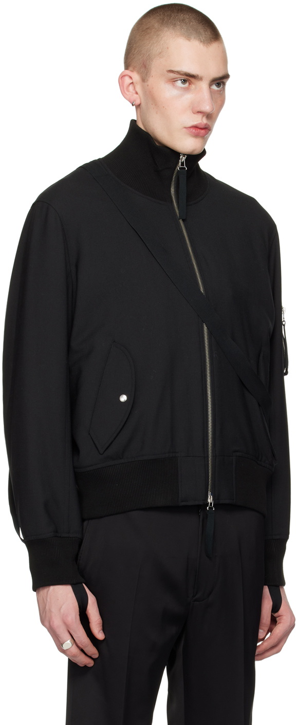 Helmut Lang Black Seatbelt Bomber Jacket Helmut Lang