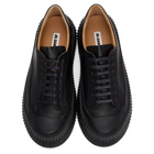 Jil Sander Black Leather Platform Sneakers