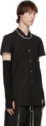 Rick Owens Black Cotton Golf Short Sleeve Shirt