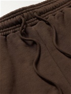 Ninety Percent - Wide-Leg Organic Cotton-Jersey Drawstring Shorts - Brown