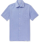 Massimo Alba - Striped Cotton-Seersucker Shirt - Blue