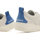 END. x Lacoste Umpire Sneaker in Off-White/Blue