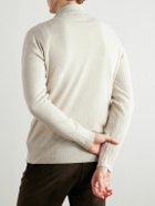 Kingsman - Merino Wool and Cashmere-Blend Half-Zip Sweater - Neutrals