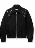 Alexander McQueen - Studded Wool Bomber Jacket - Black