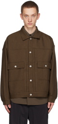 meanswhile Brown Pleated Jacket