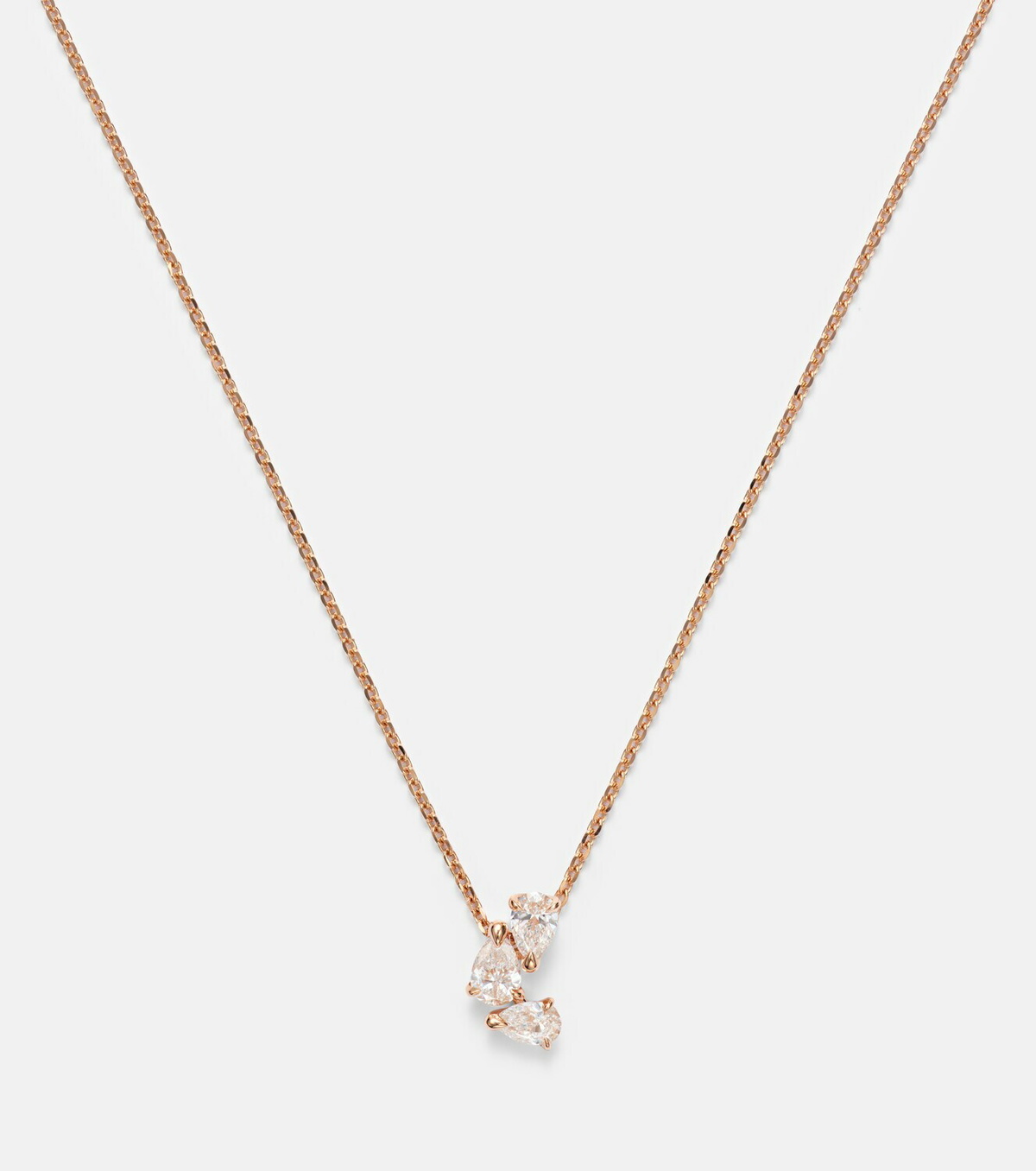 Repossi Serti Sur Vide 18kt rose gold pendant necklace with diamonds