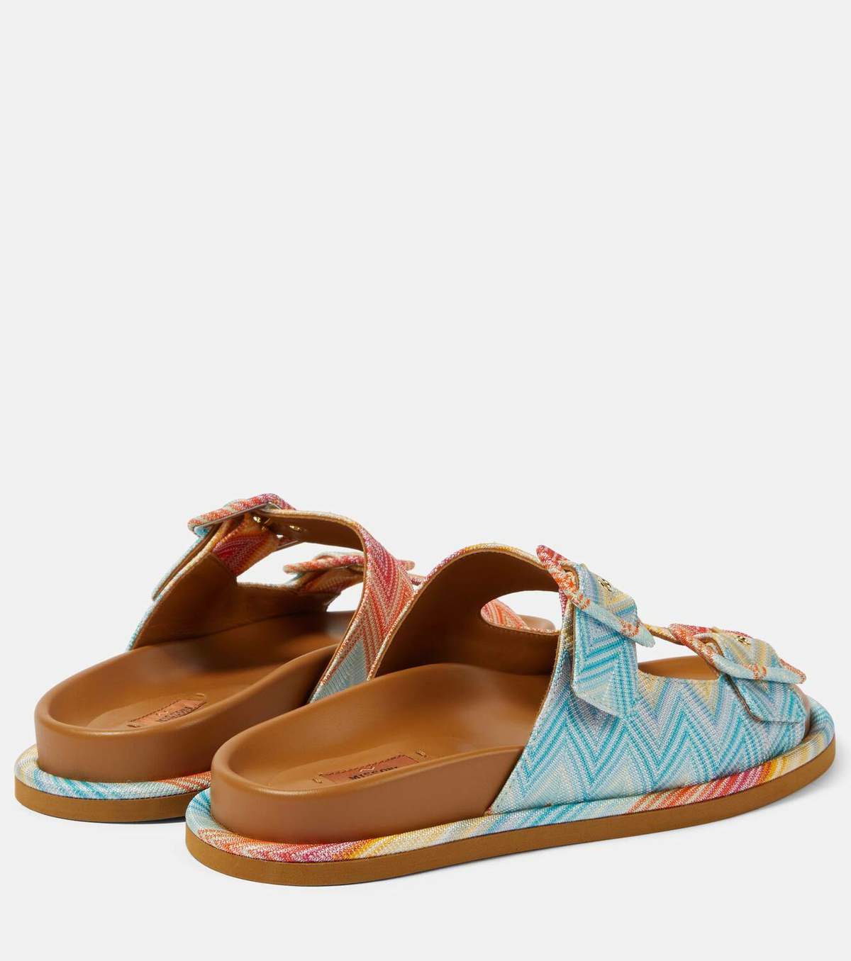 $1398 Missoni Men\'s Orange Sandals Textile Fibers-100% Authentic (Rare) US9-EU42 MISSONI Mia striped terry sandals | NET-A-PORTER main image 3