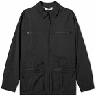 Rains Men's Tomar Zip Overshirt in Black