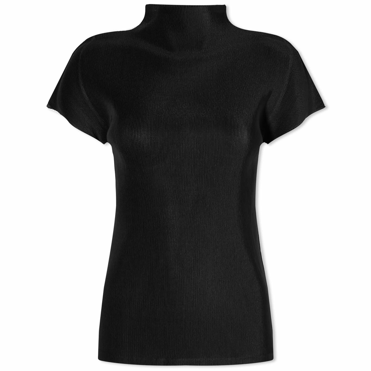 PLEATS PLEASE ISSEY MIYAKE MIST BASICS 黒 Pleats Please Issey Miyake Women's Mist Basics Top in Black