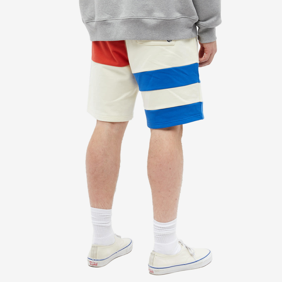 Billionaire Boys Club Men's Cut & Sew Paneled Shorts in Cream