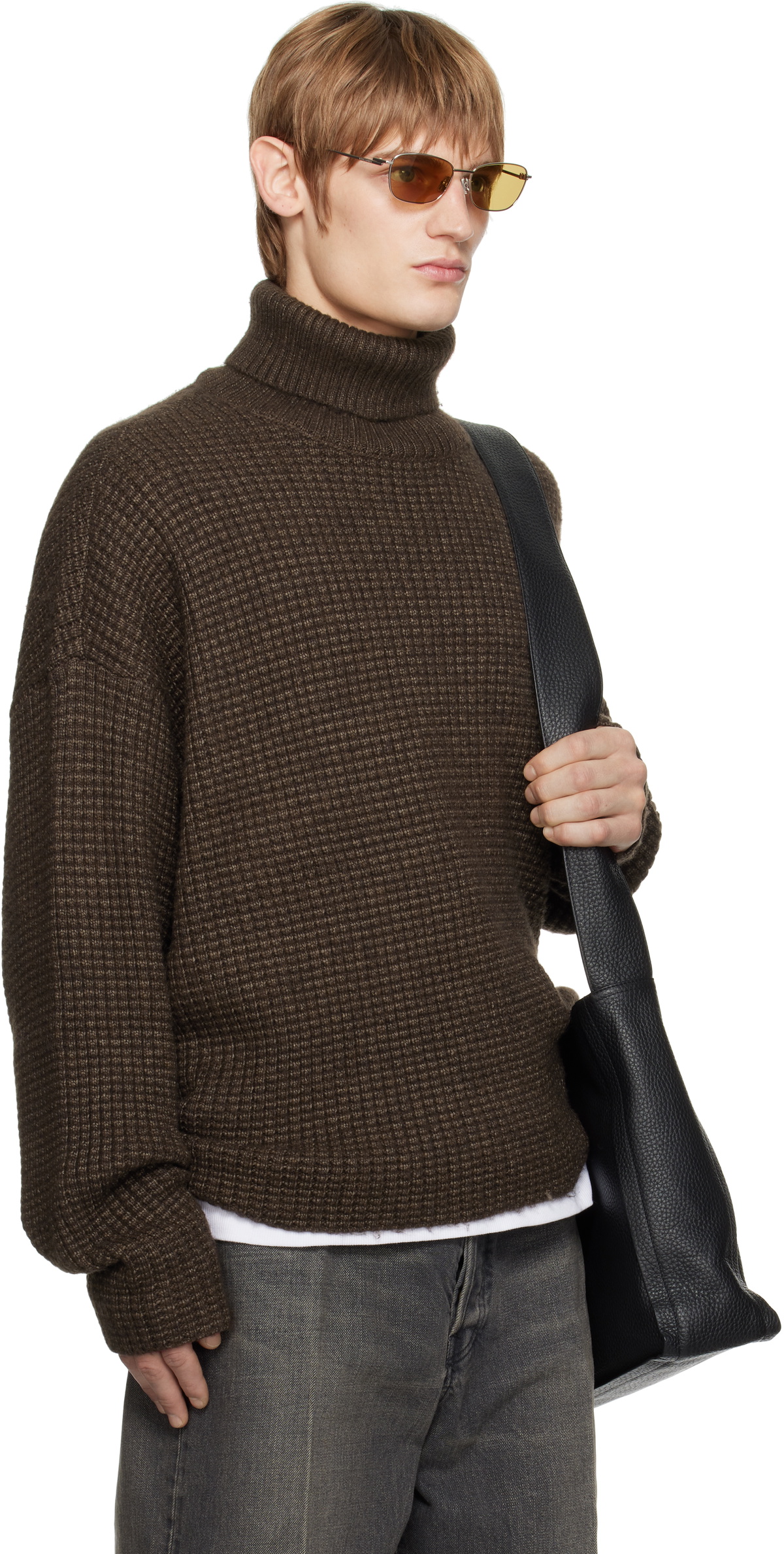 Fear of God ESSENTIALS Brown Heavy Waffle Turtleneck Fear Of God 