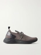 Berluti - Shadow Leather-Trimmed Mesh Sneakers - Gray