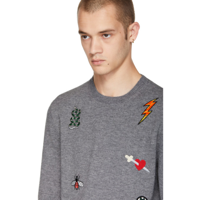 Gucci clearance grey jumper