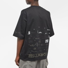 Stone Island Shadow Project Men's Oversized Printed T-Shirt in Black