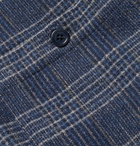 YMC - Checked Woven Half-Placket Shirt - Blue