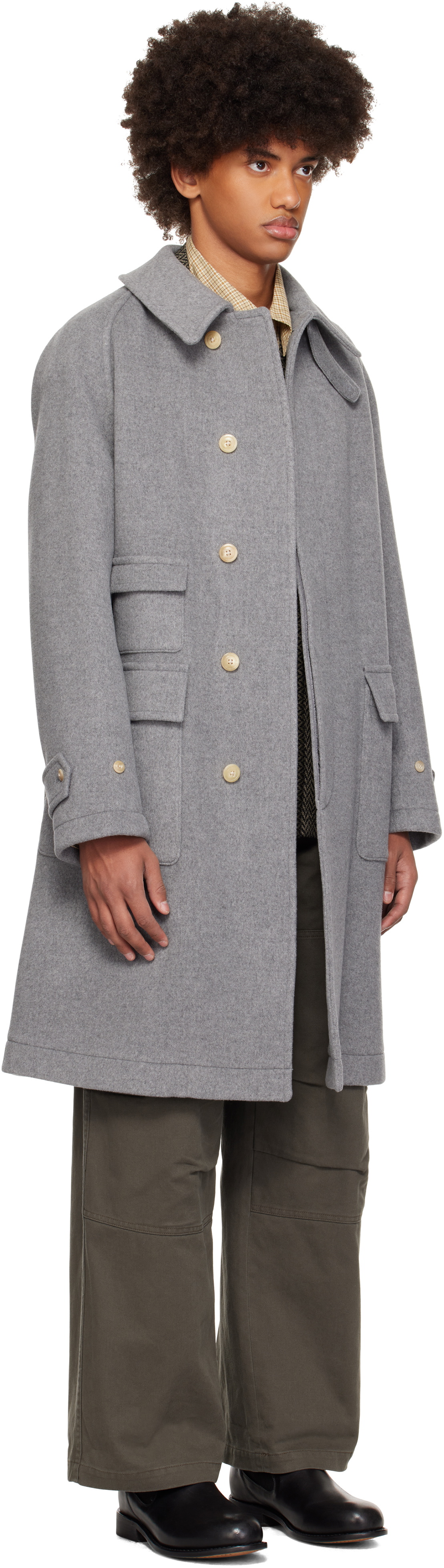 KAPTAIN SUNSHINE Gray Traveller Coat Kaptain Sunshine