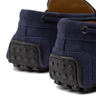 TOD'S - City Suede Driving Shoes - Blue