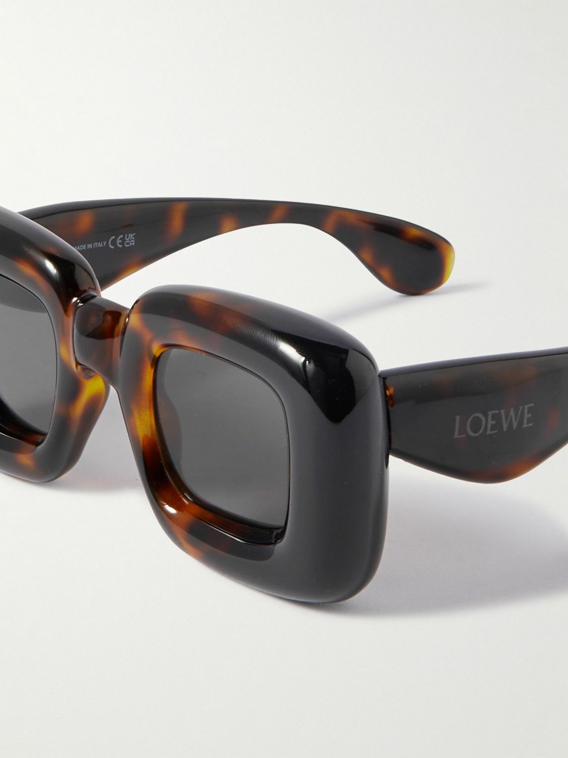 LOEWE - Inflated Square-Frame Tortoiseshell Acetate