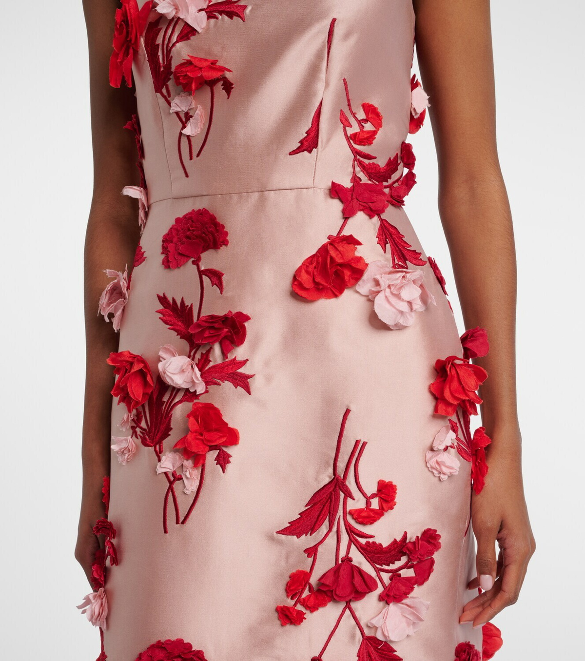 Erdem Floral-appliqué cocktail dress