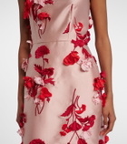 Erdem Floral-appliqué cocktail dress