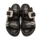 Toga Virilis Black Polished Sandals