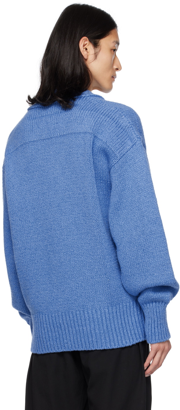 Jil Sander Blue Rib Sweater