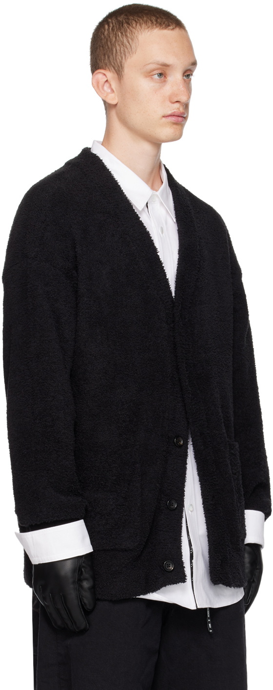 mastermind WORLD Black Jacquard Cardigan