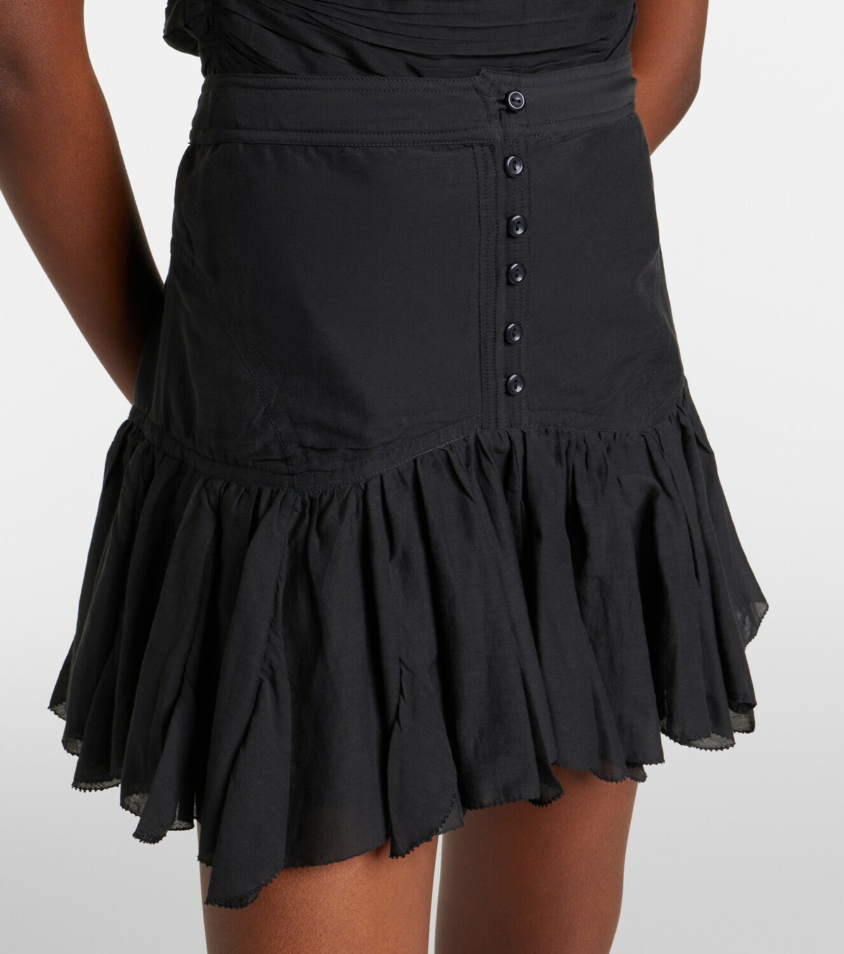 Marant Etoile Daneen ruffled cotton-blend miniskirt