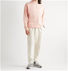 Auralee - Fleece-Back Cotton-Jersey Half-Zip Sweatshirt - Pink