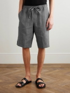 Dolce&Gabbana - Straight-Leg Linen Drawstring Shorts - Gray