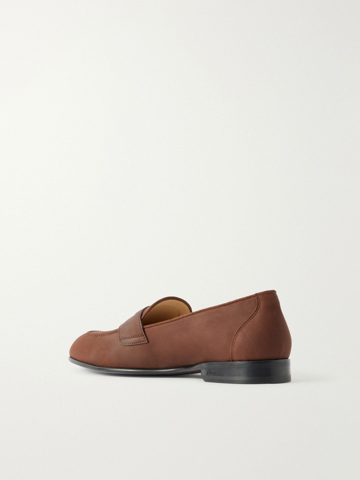 Brioni - Nubuck Penny Loafers - Brown