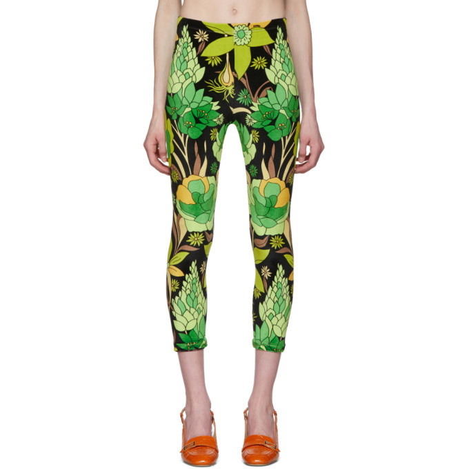 Fendi Multicolor Garden Print Leggings Fendi