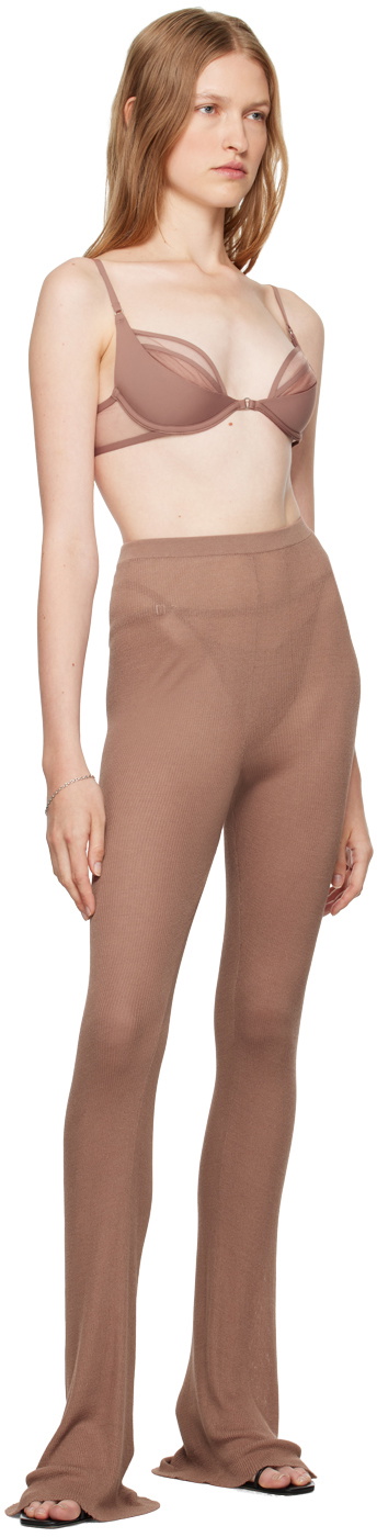 Nensi Dojaka Tan Calvin Klein Edition Sheer Knit Lounge Pants