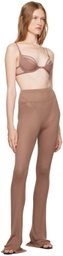 Nensi Dojaka Tan Calvin Klein Edition Sheer Knit Lounge Pants