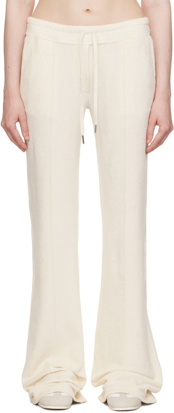 Photo: TOM FORD Off-White Terrycloth Tracksuit Lounge Pants