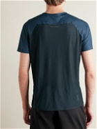ON - Performance-T Logo-Print DryTec™ and Mesh T-Shirt - Blue