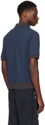 _J.L - A.L_ Navy Double Collar Polo