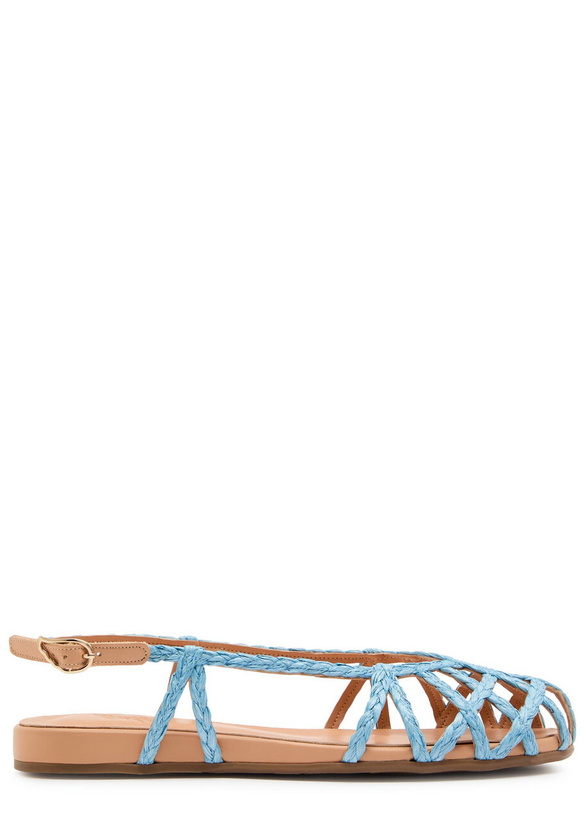 Photo: Ancient Greek Sandals Kardia Raffia Sandals Blue