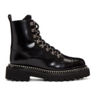 Balmain Black Fur Army Boots