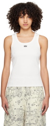 Kijun Off-White Square Neck Tank Top