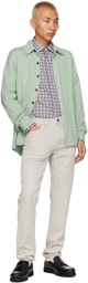 ZEGNA Green & Off-White Check Shirt