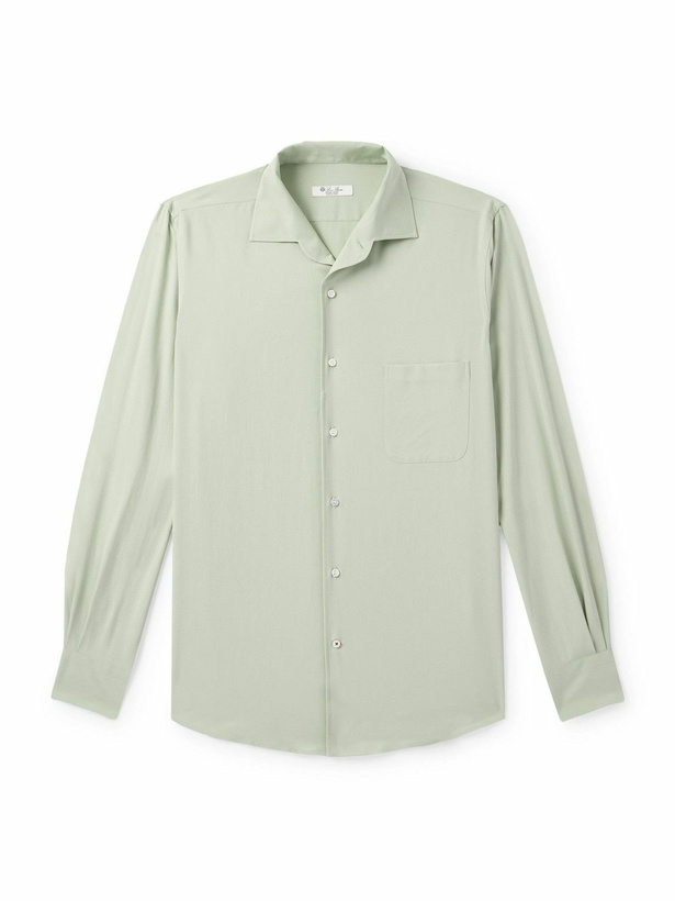 Photo: Loro Piana - André Silk Shirt - Green
