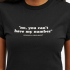 Off-White Women's Quote Number Fitted T-Shirt in Black