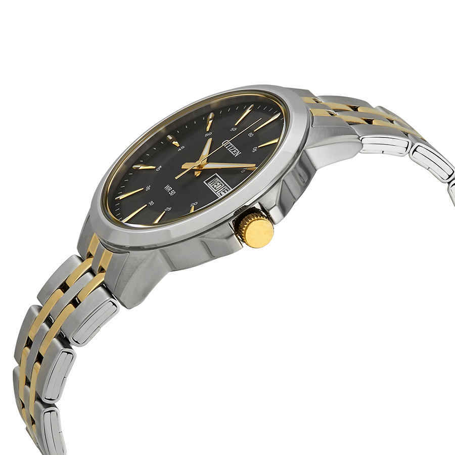 Citizen Quartz Black Dial Two-tone Mens Watch BF2018-52E
